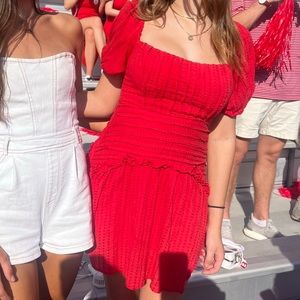 Selfie Leslie Red Mini Dress